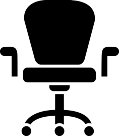 Armchair With Wheels Of Studio Furniture Simple Line Art Svg, Free Vectors File